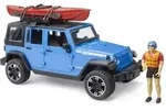 bruder 02529 Jeep Wrangler Rubicon Unlimited mit Kajak und Figur