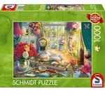 Puzzlezeit mit Katze