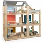 Small Foot 12541 - Puppenhaus Natur mit Möbeln Small Foot 12541 - Puppenhaus Natur mit Möbeln