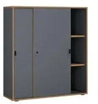 B&uuml;roschrank Aktenschrank Schiebet&uuml;ren Salia 3fach