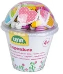 LENA 32002 - Holzperlen Cupcakes, pink