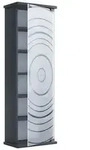 Holz CD DVD Stand Regal Schrank Glast&uuml;r Tilano M