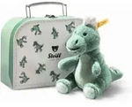 Steiff 067280 - Joshi Baby T-Rex im Koffer, mintgr&uuml;n, 16 cm, Dino-Pl&uuml;schtier