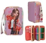 TOPModel 3 Fach Federtasche mit Anh&auml;nger GIRL POWER