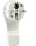 AS Schwabe 45030 Schutzkontakt-Flachstecker Kunststoff mit Aussteckhilfe 230V Wei&szlig;