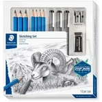 STAEDTLER Zeichenbleistift Mars&reg; Lumograph&reg; Zeichen Set + Pigment Liner