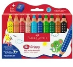 Faber-Castell Buntstifte Grippy 10er Set mit Spitzer