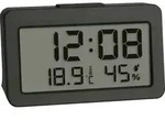 TFA Dostmann 60.2045.10 Quarz Wecker Grau Alarmzeiten 1