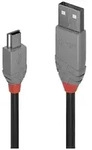 LINDY USB-Kabel USB 2.0 USB-A Stecker, USB-Mini-B Stecker 0.50 m Schwarz, Grau 36721