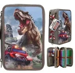 Dino World 3 Fach Federtasche NEW WORLD