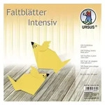 URSUS Falten Faltbl&auml;tter Uni intensiv, Plakatkarton, 65 g/m2, 20 x 20 cm, maisgelb