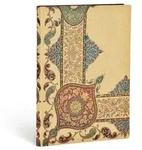 Softcover Notizbuch Paisleymuster auf Elfenbein Kraft, Midi, Liniert