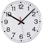 EuroTime 55000 Funk Wanduhr 30mm Wei&szlig;
