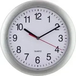 EuroTime 22222 Quarz Wanduhr 25cm Silber