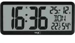 TFA Dostmann 60.4525.01 Funk Wanduhr 356mm x 161mm x 27mm Schwarz Gro&szlig;es Display
