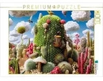 CALVENDO Puzzle Kaktushaube mit Vogelbesuch 1000 Teile Lege-Gr&ouml;&szlig;e 64x48cm