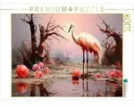 CALVENDO Puzzle Rosa Gefieder 1000 Teile Lege-Gr&ouml;&szlig;e 64x48cm Foto-Puzzle f&uuml;r