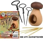 Kastanienset Pilz und Bohrer