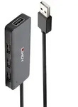 LINDY 42986 USB-Hub 4 Port USB-A USB 2.0 480MBit/s Schwarz 42986