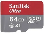 SanDisk microSDXC Ultra 64GB (140MB/s A1 Cl. 10 UHS-I) + Adapter "Tablet"