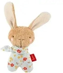 Sigikid 31272 - Greifling Hase, 15 cm, braun/blau/gebl&uuml;mt, Farmhouse Family