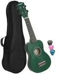 Soprano Ukulele Linden Green (incl. Bag unpadded, 3 Picks)