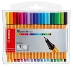 STABILO Fineliner - point 88 Mini - 18er Pack - mit 18 verschiedenen Farben