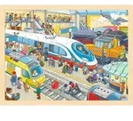 Einlegepuzzle Bahnhof