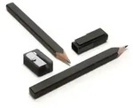 Moleskine Black Pencils - 2 Pencils, Cap And Sharpener