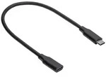 Akyga USB-Kabel USB-C&reg; Stecker, USB-C&reg; Buchse 0.30m Schwarz AK-USB-32