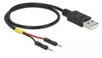 Delock USB-Stromkabel USB-A Stecker, Pfostenstecker 2pol. 0.30m Schwarz 85402