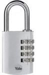 YALE YE3CB/38/131/1/S Vorh&auml;ngeschloss 38mm Silber Zahlenschloss