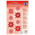 URSUS Dekorationsartikel 3D Paper Decoration, Sterne rot