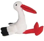 Pl&uuml;sch Storch Softwoolmaterial 40cm