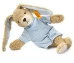 Steiff 237508 - Hoppel Hase mit Anzug in blau, Pl&uuml;sch, 20 cm