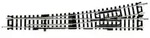 Fleischmann 22301 N Gleis (ohne Bettung) Unterflurweiche, links 155mm 10&deg; 765mm 1St.