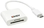 LINDY Externer Speicherkartenleser microSD, SD, USB-A (USB 3.2 Gen 1) Wei&szlig;