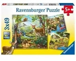 Puzzle Ravensburger Wald-/Zoo-/Haustiere 3 X 49 Teile