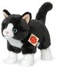 Teddy Hermann 91820 - Katze stehend, schwarz weiß, 20 cm