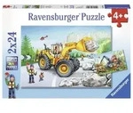 Puzzle Ravensburger Bagger und Waldtraktor 2 X 24 Teile