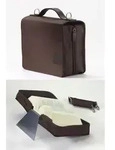 Buchh&uuml;llen-Tasche Nylon / Leder / braun