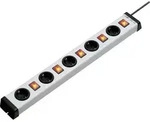 Ehmann 0202x00052301 Steckdosenleiste mit Schalter 5fach Grau, Schwarz Schutzkontakt