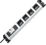 Kopp 228120012 Steckdosenleiste 4fach Grau, Schwarz Schutzkontakt 1St.