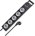 Brennenstuhl 1153380115 Steckdosenleiste mit Schalter 5fach Schwarz Schutzkontakt 1