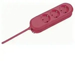 Bachmann 388.371 Steckdosenleiste Rot Schutzkontakt 1St.