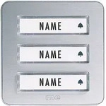M-e modern-electronics KTA-3 A/S Klingelplatte mit Namensschild 3fach Silber 12 V/1A
