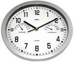 Mebus 06992 Quarz Wanduhr 25.5cm Silber