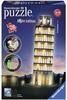 Ravensburger 125159 - Schiefer Turm von Pisa bei Nacht - 3D-Puzzle mit LED, 216 Teile