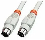 LINDY Seriell Anschlusskabel [1x Mini-DIN-Stecker - 1x Mini-DIN-Stecker] 2.00 m Grau