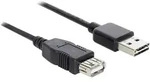 Delock USB-Kabel USB 2.0 USB-A Stecker, USB-A Buchse 5.00 m Schwarz beidseitig